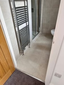 bathroom installed in new build property
