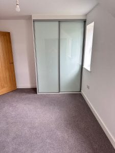grey carpet fitted in new build property