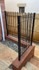 railing fitted in new build property