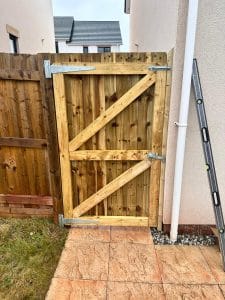 garden gate fitted in new build property