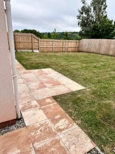 patio installed in new build property